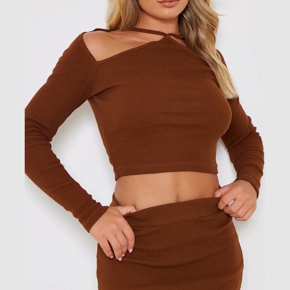 NWT Chocolate Rib Top and Skirt Set - Size 4 - Picture 3 of 12